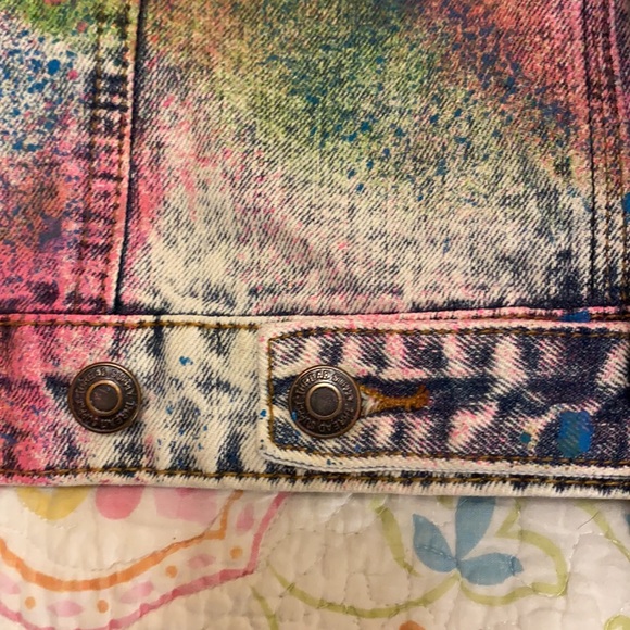 Girls Colorful Jean Jacket Size L Thread and Supply Brand 😊 - Picture 11 of 12